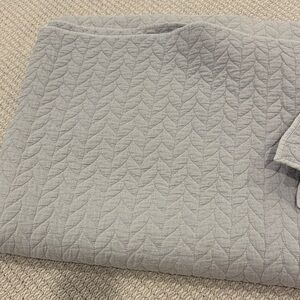 Pottery Barn Light Gray Quilted Bedding
